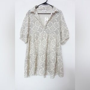 Olivaceous NWT Cotton Mini Dress with Fan Print - Size Large